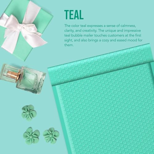 Image of Fuxury Bubble Mailers 10.5x16 inch Teal Padded Envelopes 3750 Pack Bulk Strong Adhesion Full Pallet of Padded Mailers Thick Bubble Envelopes for Small Business Mailing Books Clothes Makeup Supplies