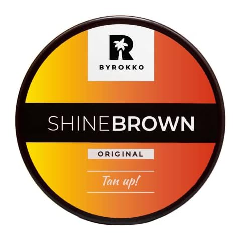 BYROKKO Shine Brown Premium Tanning Accelerator Cream (190 ml), Effective in Sunbeds & Outdoor Sun, Achieve a Natural Tan with Natural Ingredients Cover