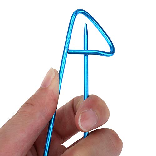 Image of 22pcs Aluminum Cable Needles & Stitch Holders Knitting Tools,Safety Pin Cable Stitches Hook,Large Eye Bent Tapestry Needles for Yarn Sewing Weaving Knitting Sweaters Blanket DIY