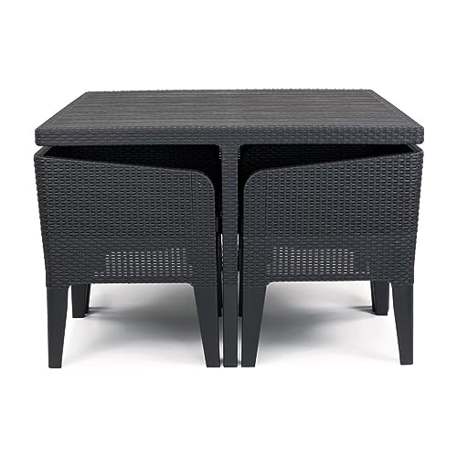 Keter Dining Set, Columbia, 5 pièces, Graphite, 56 x 54 x 68 cm, 17202279