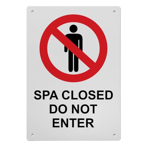 Spa Closed Do Not Enter Sign, 8.5 x 11 in
