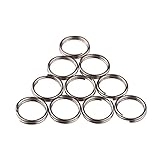TIKING 10pcs/Lots Titanium Small Split Rings Ti Micro Split Key Ring Keychain EDC Keyring (12mm)