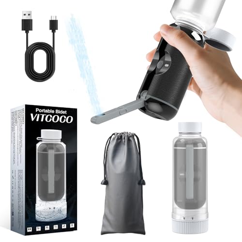Bidé portátil de 200 ml, Bidé eléctrico recargable, Ducha íntima, Ducha de WC portátil, Indispensable para posparto | Infantil | Cuidado Hemmoroide (Negro)