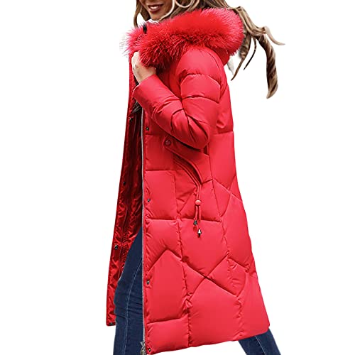 Manteau long en duvet grande taille coupe au-dessus du genou pour femme