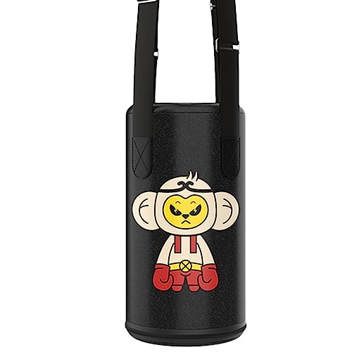 Saco de boxeo para niños de altura ajustable, piel sintética de 4 capas y diseño de reducción de ruido (espuma EV, 2-16 años, gancho para colgar) (B)