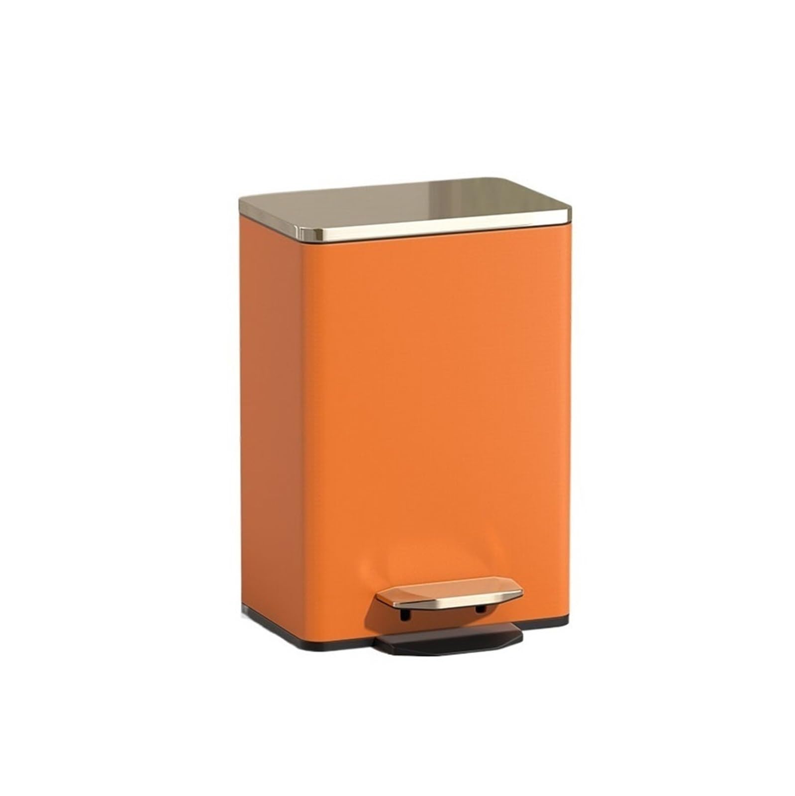 Garbage Bin Household recycling bin, foot operated garbage(Orange)