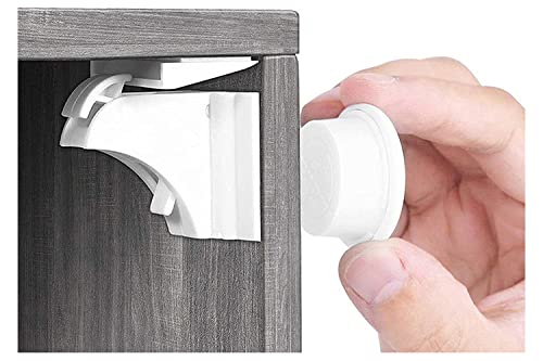 Calish Child & Baby Safety Proof Magnetic Cupboard Locks (20 Locks + 3 Keys) No Screws or Drilling Protect Your Kids & Toddlers Bonus Instruction Video