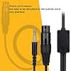 Demeras Aviation Headphone Adapter Cable for XLR to GA Dual Plug 5 Pin Headset Adapter Cable Black