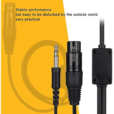Demeras Aviation Headphone Adapter Cable for XLR to GA Dual Plug 5 Pin Headset Adapter Cable Black