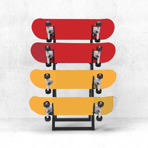 Soporte metálico para monopatines, longboards y tablas de snowboard multinivel 4