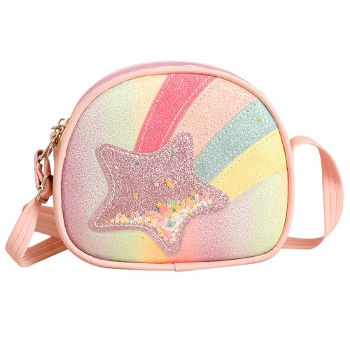 lomdung Bandolera para Niña, Rainbow Bandolera para Niñas, Bolso Bandoleras Infantil con Purpurina, con Correa Ajustable, para Niñas, Cumpleaños, Escuela, Regalo Reyes, Rosa Claro lomdung Bandolera para Niña, Rainbow Bandolera para Niñas, Bolso Bandoleras Infantil con Purpurina, con Correa Ajustable, para Niñas, Cumpleaños, Escuela, Regalo Reyes, Rosa Claro