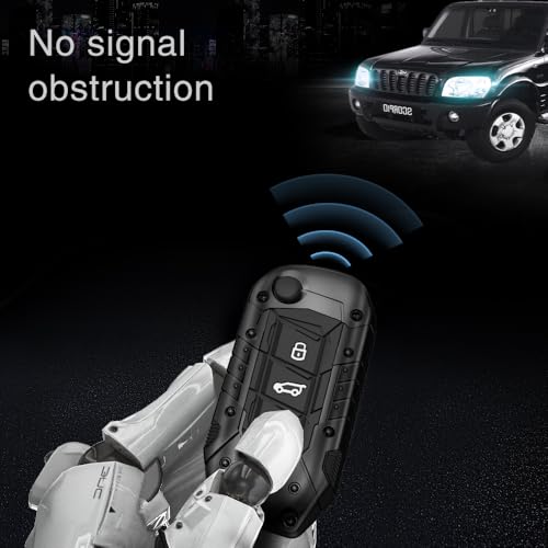 Image of Luxury Metal Waterproof Silicone Car Key Cover with Keychain |Transformer Series 3 Button Metal Smart Keycase Compatible with Mahindra Thar Roxx, 3XO, XUV700, Scorpio N 2023 & Bolero