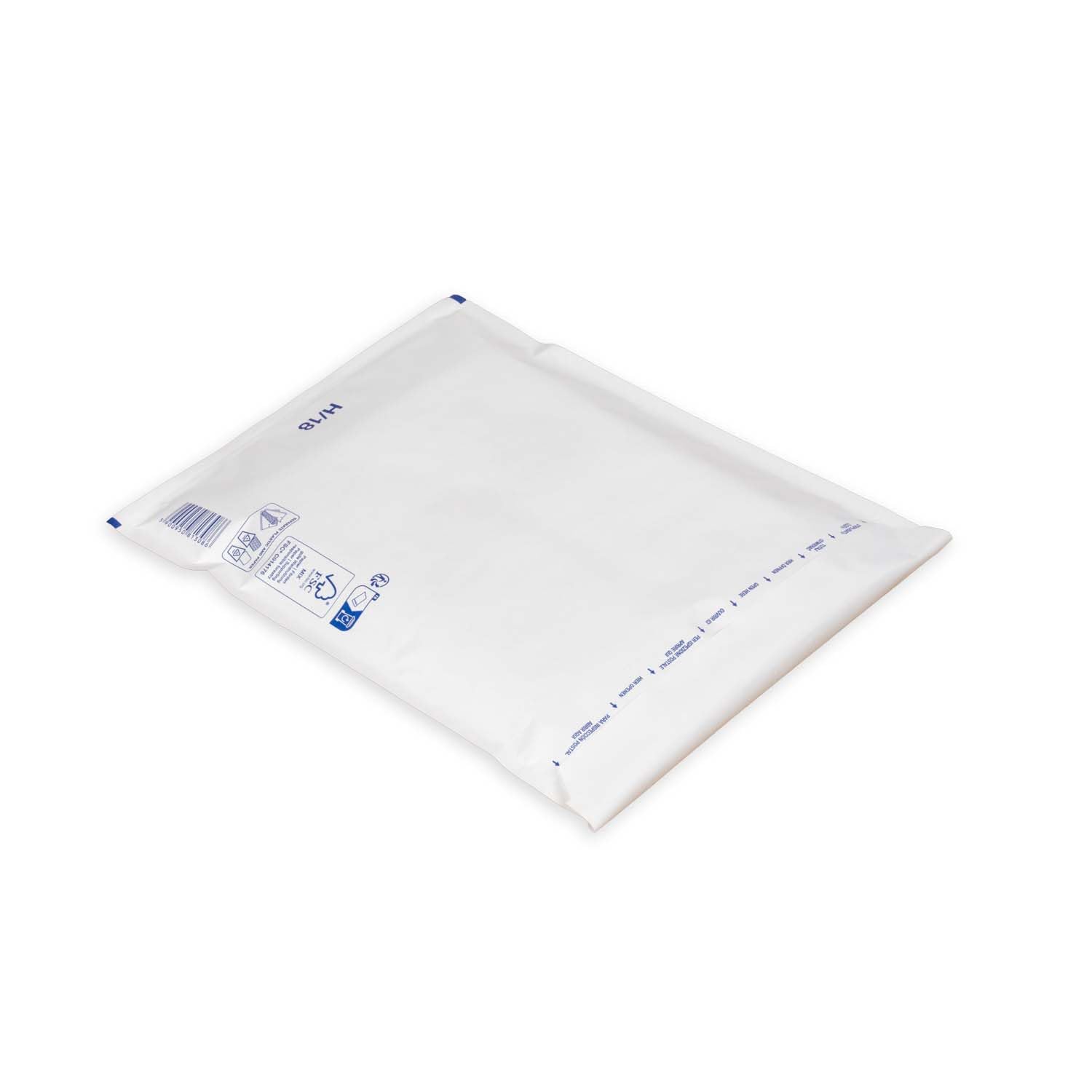 smiley pack Luftpolstertaschen Größe H8 Weiß 290 x 370 mm – 200 Stück | Gepolsterte Versandtaschen mit Selbstklebeverschluss – passend für B4