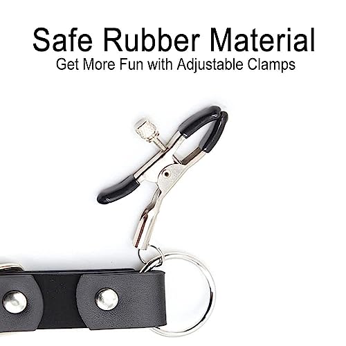 Image of Labia Spreader Straps Clip Nipple Clitoris Clamps BDSM Bondage Restraint Kit Vagina Peeping Stimulator Pussy Massage Exotic Sex Toys for Adult Games Women Female