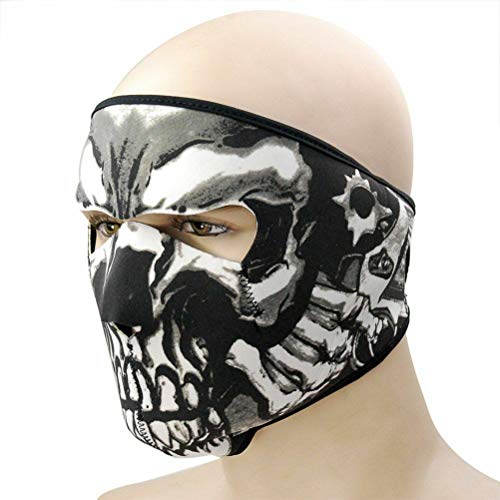Klanata Motorcycle Cycling Full Face Mask Windproof Elastic Material SBR for Skiing