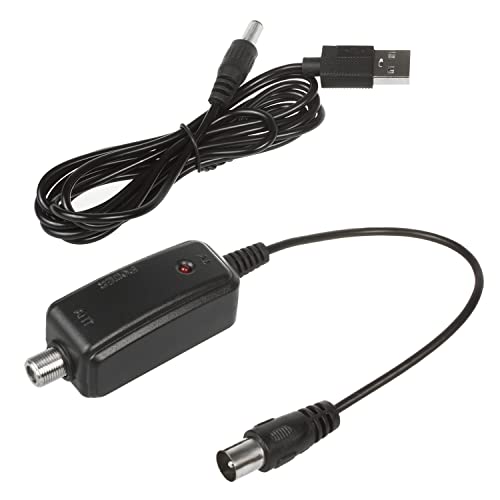 Maclean Energy MCTV-697 Adapter USB LED Power Supply for DVB-T Antenna MCTV-697 Aerial RoHS, Black - Image 2
