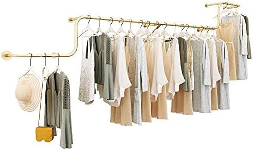 HPTHLY Stylish Iron Wall-Mounted Clothing Rack, 250Cm Ceiling Hook For Retail, Men'S Hanger, Durable Metal Design For Boutique Or Store Display,B-300 Cm (A-300 Cm)