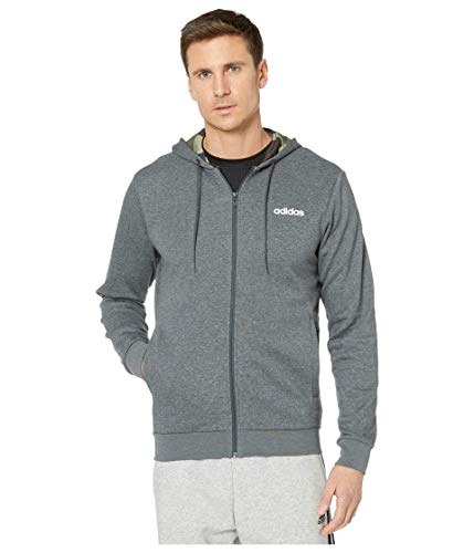 adidas Men's Fast And Confident All Over Print Full-Zip Dark Gray Heather/White Large