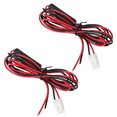 Câble d'alimentation CB pour Maxon et COMMTRON 40F - Lot de 2 câbles avec porte-fusible 1,5m