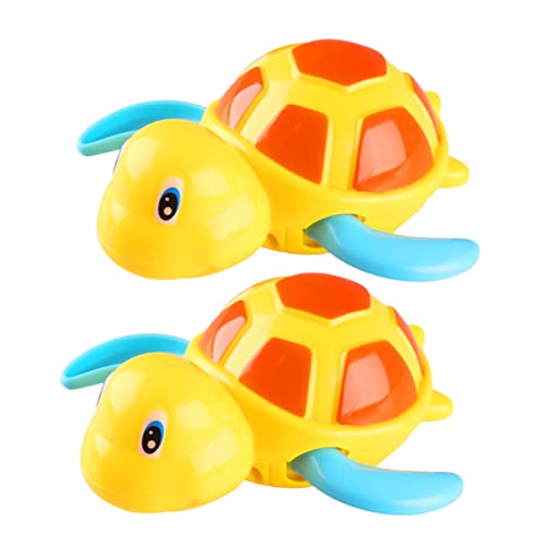 ZUNOXAZ 2 Piezas Juguetes de Baño para Bebés Tortugas Nadadoras Flotantes con Mecanismo de Cuerda para Baño y Piscina Divertidos Juguetes Acuáticos para Pequeños
