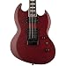 ESP 6 String LTD Deluxe Viper-1000 EverTune Electric Guitar, See Thru Black Cherry Satin, Right, (LVIPER1000ETQMSTBCS)