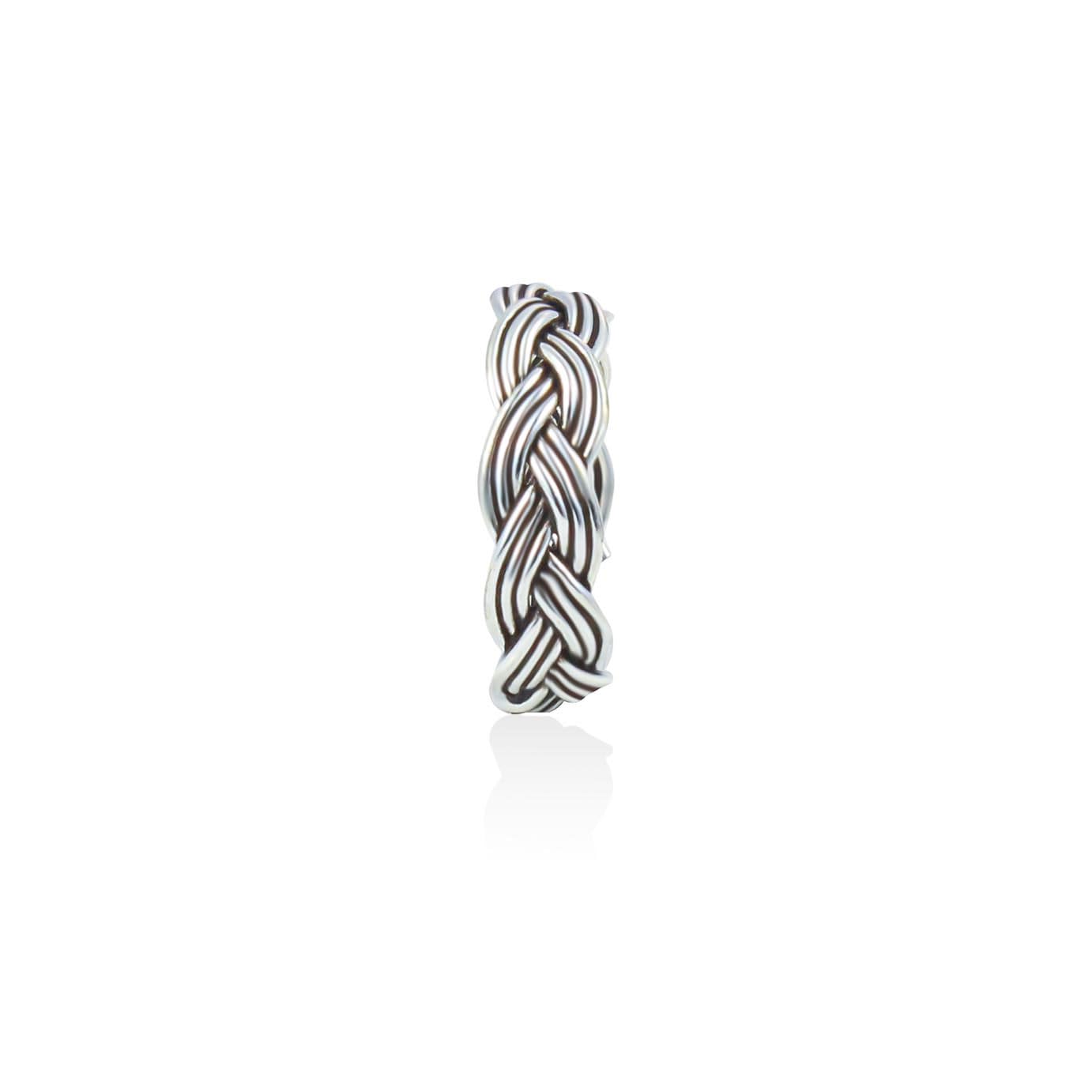 Rustic Braided Silver Toe Ring-image-9