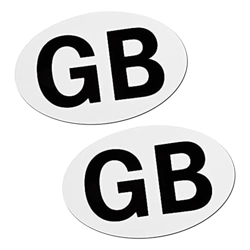 plastific GB Magnetic P Plates Sticker For Car Window Great UK Plate Travel Europe No Melting No Blow Off No Scratch Magnetic Plate Badge Oval (Pack of 2 – White Oval – GB Magnetic Plate)
