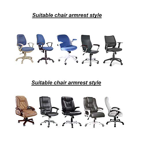 Image of Iseedy Removable Washable Office Chair Armrest Slipcovers Covers Pads (Gray)