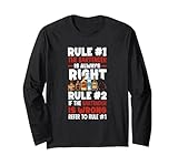 Photo Gallery divertente bartender rule always right citazione umoristica maglia a manica Photo Gallery divertente bartender rule always right citazione umoristica maglia a manica