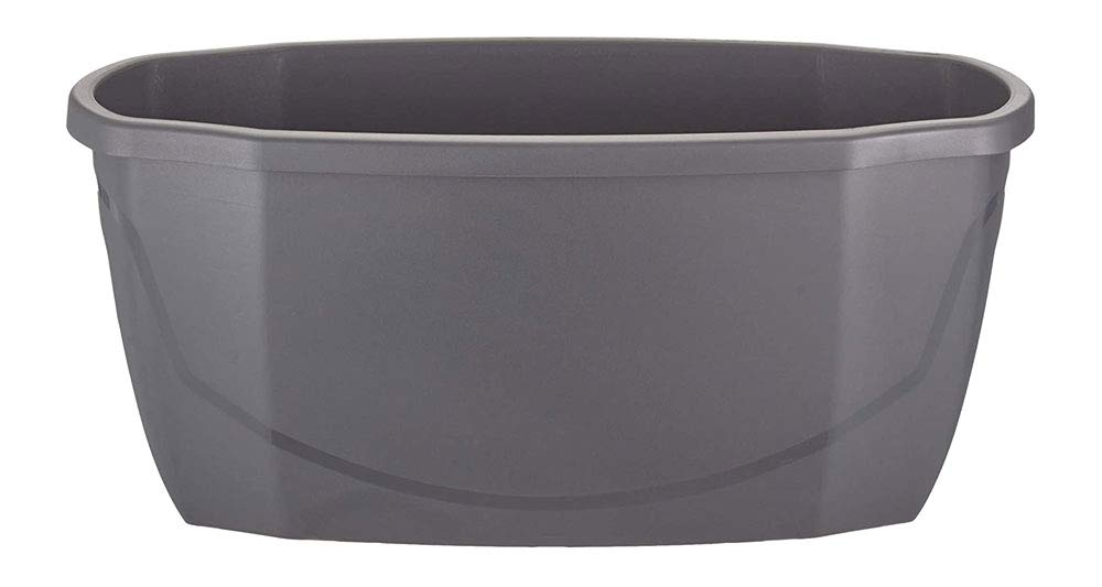 Serinova Jardinera Barandilla Balcón, 58x29x24 cm, Set 2 Unidades, 15,5 litros, Maceta Colgar (Antracita)