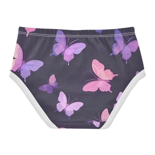 Pink Purple Butterflies Black Little Girl Panties Girls Underwear Toddlers Cotton Bright Kids Briefs Undies 2t2