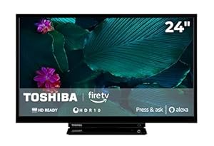 Toshiba Fernseher 24 Zoll Smart TV Fire TV HD-Ready Fernseher HDR TV mit integriertem Triple-Tuner, LED TV 24WF3F63DAR (2026)