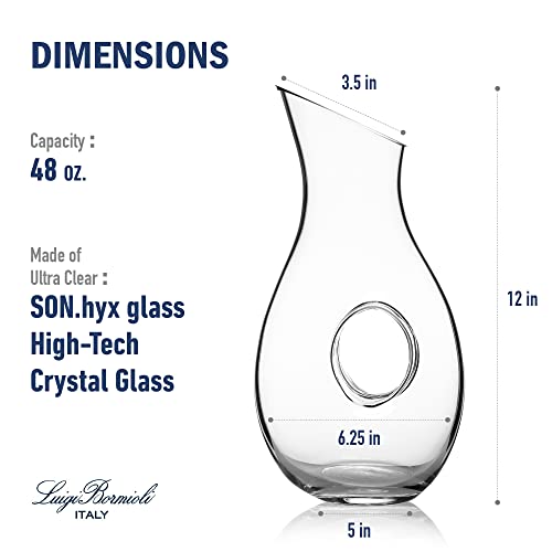 Luigi Bormioli Crescendo 48 Ounce Carafe, Crystal Son-Hyx Glass, Made In Italy. #TOP1