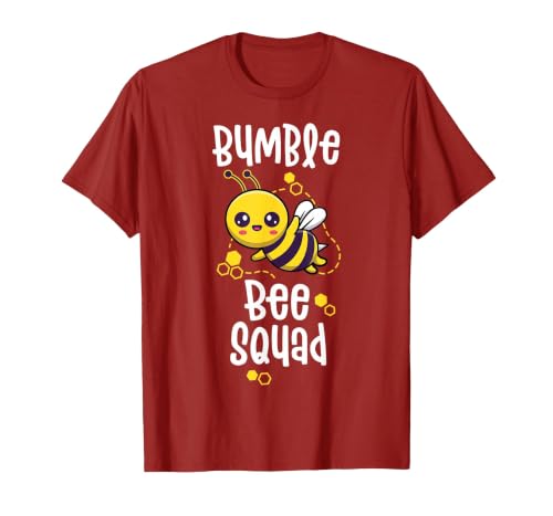 Bumble Bee Squad Honey Bumblebee Teacher Team Group T-Shirt, Men, Cranberry Red, 3X-Large