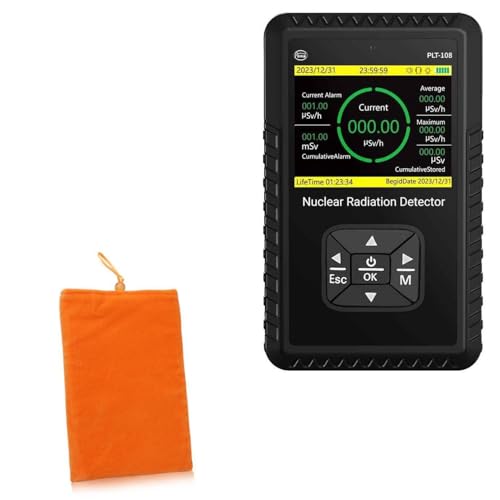 BoxWave Case Compatible with Sooguard Geiger Counter Radiation Detector - Velvet Pouch, Soft Velour Fabric Bag Sleeve with Drawstring - Bold Orange