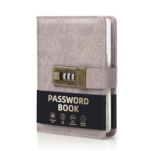Carnet de mots de passe avec serrure et 600 espaces de stockage