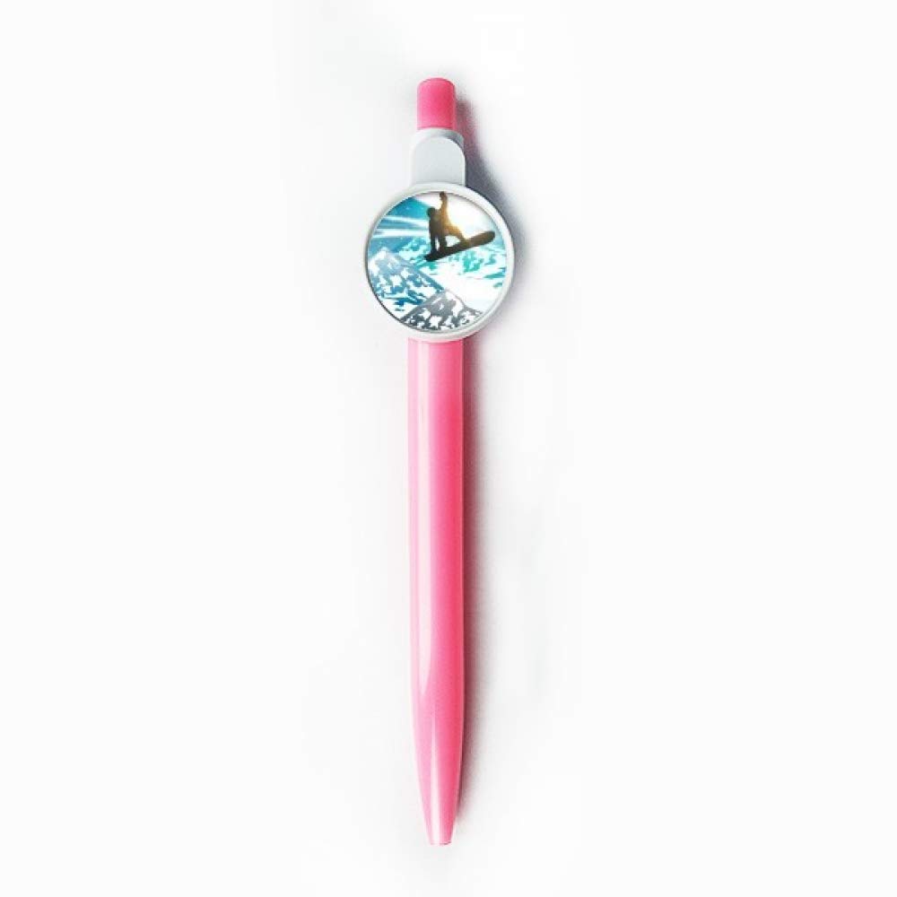 Stylo bille rétractable ski bleu pour écrire sans ratures