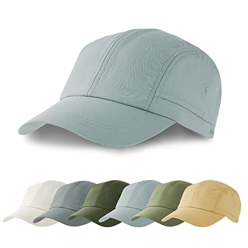 Zowya Quick Drying Outdoor Sport Hat Unstructured Upf40+ Running Cap For Men Women Waterproof Breathable 1 Hat Lt Grey cover