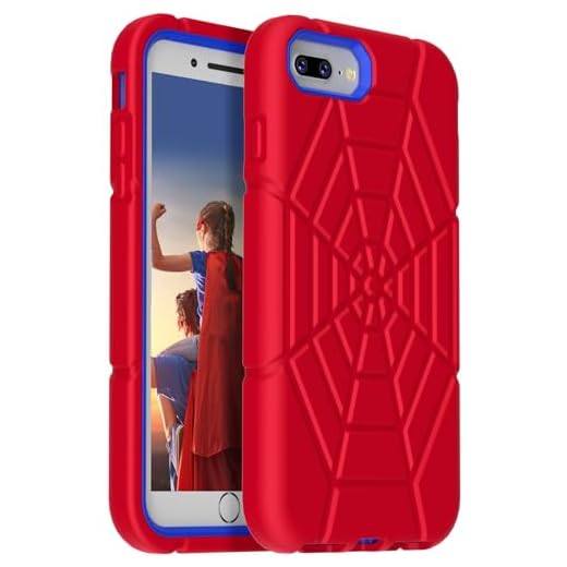 Grifobes 5.5" Case for iPhone 8 Plus/iPhone 7 Plus/iPhone 6S Plus/iPhone 6 Plus, 3-in-1 Heavy Duty Shockproof Rugged Protective 5.5 inch i Phone 8+/7+/6s+/6+ Cover (Red+Blue)