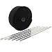 HM&FC Black Fiberglass Exhaust Header Pipe Wrap 50 Ft (L) * 2 In (W)*0.06 In (T)