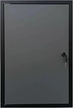 Metal Access Panel Door with Lock, 16 X 16 16 X 24 20 X 20 24 X 24 26 X 32 Inch Access Door Concealed Wall Inspection Door for Water Meter WiringDark Gray,32x71in800x1800mm