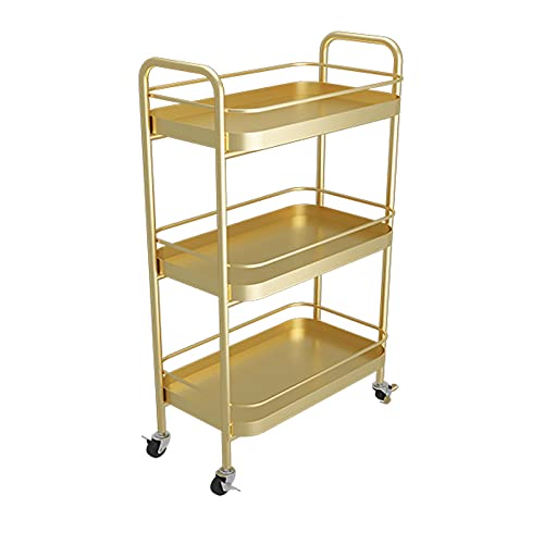OUMYLFCNEC Küchenregal Küchenbeschachtung Haushaltshaushalt 3 stufige Gerichte und Windiment Trolley Floor Storage Lagertag Cover