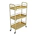 OUMYLFCNEC Küchenregal Küchenbeschachtung Haushaltshaushalt 3 stufige Gerichte und Windiment Trolley Floor Storage Lagertag mit Zauberrädern Geeignet für viele Orte