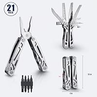 BIBURY 21 in 1 Multitool mit Federzange Klappmesser, Säge, Tragbarer Tasche – Ansicht 7