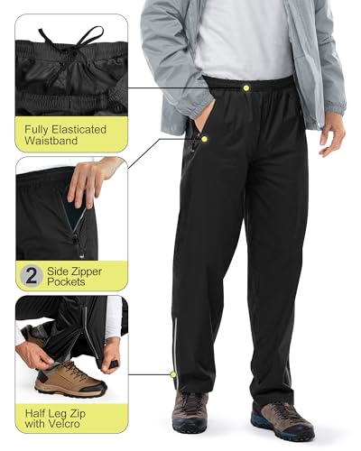 33,000ft Men's Rain Suit Packable Waterproof Lightweight Rain Gear for Golf Hiking Cycling 2 Pieces (Jackets and Pants)4