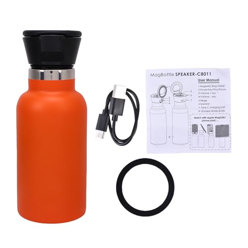 Bouteille d'eau haut-parleur rechargeable en acier inoxydable extérieur IP65