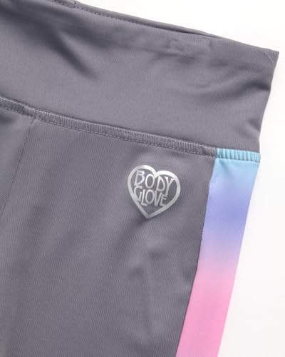 Body Glove Girls' Leggings Set - 3 Piece Windbreaker, T-Shirt, Leggings - Athleisure Outfit Set for Girls (2T-6X)4