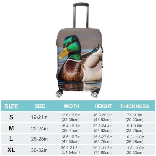 Mallard Duck Luggage Cover, Washable Elastic Suitcase Cover Protector Fit 18-32 Inch Luggage2