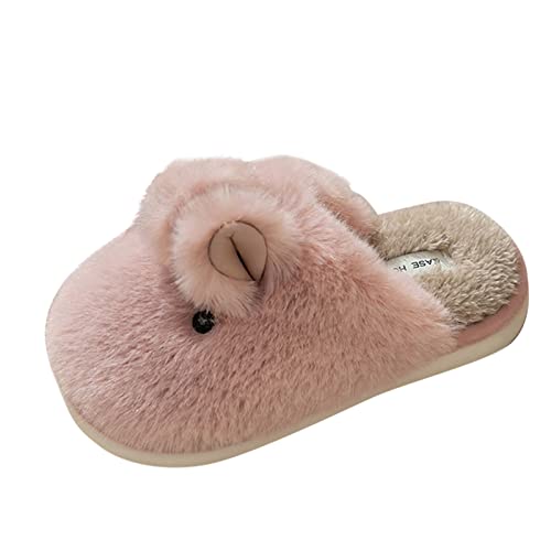 Chaussons lapin pour femme avec semelle épaisse tendance et confort d'hiver