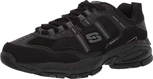Skechers Sport Men's Vigor 2.0 Trait Memory Foam Sneaker, Black, 10.5 XW US